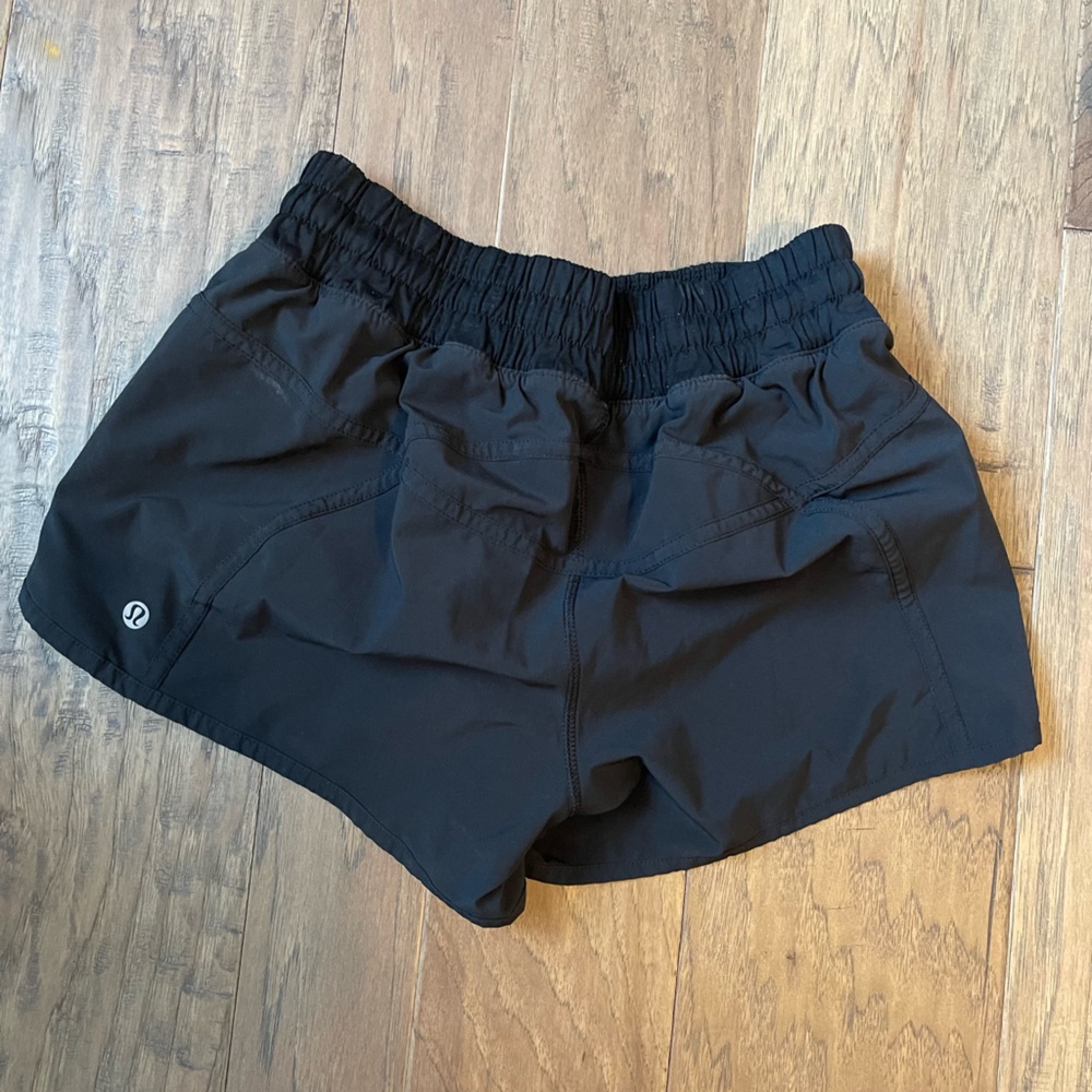 Lululemon black running track  shorts